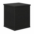 Schwarze Aufbewahrungsbox in Eichen-Optik 30x35x35 cm, Moderner Wohnraum-Organizer