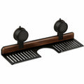 Schwarzes Badezimmer-Wandregal, 40cm Breites Waschbeckenregal mit Saugnapf und Ablauflöchern, Ohne Bohren, Ideal für Küche und Schlafzimmer