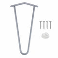 Industrielle Hairpin Möbelfüße aus Metall 43 cm Grau - Höhenverstellbar für Tische und Schränke