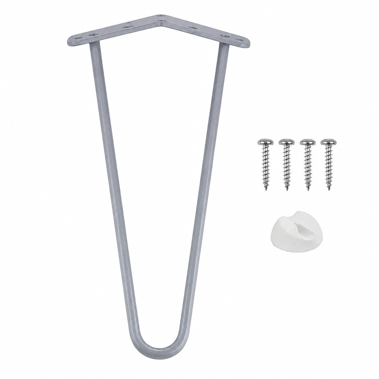 Industrielle Hairpin Möbelfüße aus Metall 43 cm Grau - Höhenverstellbar für Tische und Schränke