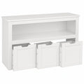 Kinder-Sideboard mit Rollen und Stauboxen - Modernes Regal für Bücher und Spielzeug - Inklusive 3 Aufbewahrungsboxen - Perfekte Spielzeugorganisation