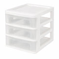 Iris Ohyama, Aufbewahrungsturm mit 3 Schubladen, 2er-Set, weiß, B6 Format, ideal für Büro und Schule, BPA-frei