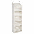 Türhängender Organizer mit 6 großen und 12 seitlichen Taschen, Beige - Ideal für Schlafzimmer, Bad, Speisekammer und Kinderzimmer