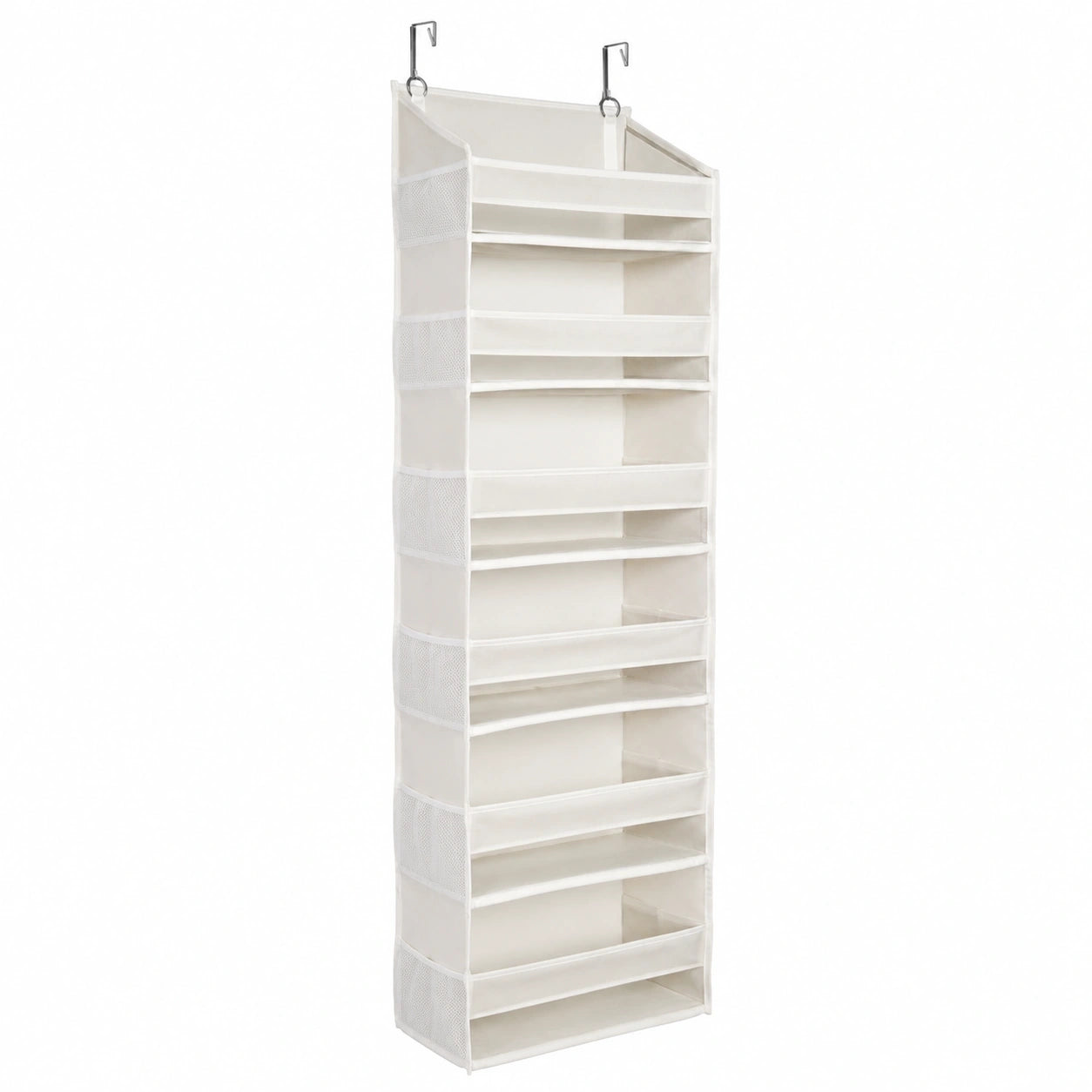 Türhängender Organizer mit 6 großen und 12 seitlichen Taschen, Beige - Ideal für Schlafzimmer, Bad, Speisekammer und Kinderzimmer