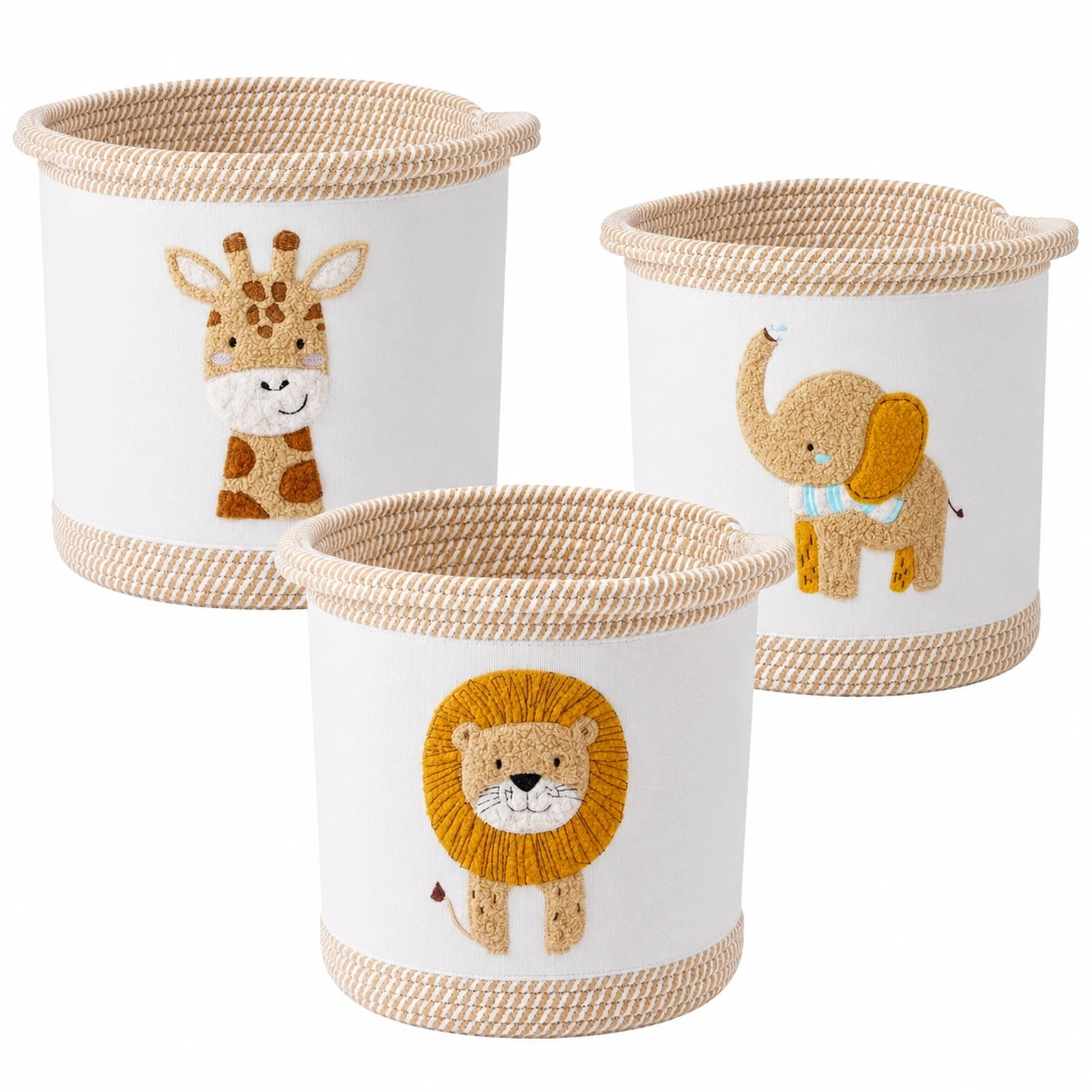 3-teiliges Korbset für Spielzeug und Wäsche, faltbar und robust, ideal für Kinderzimmer