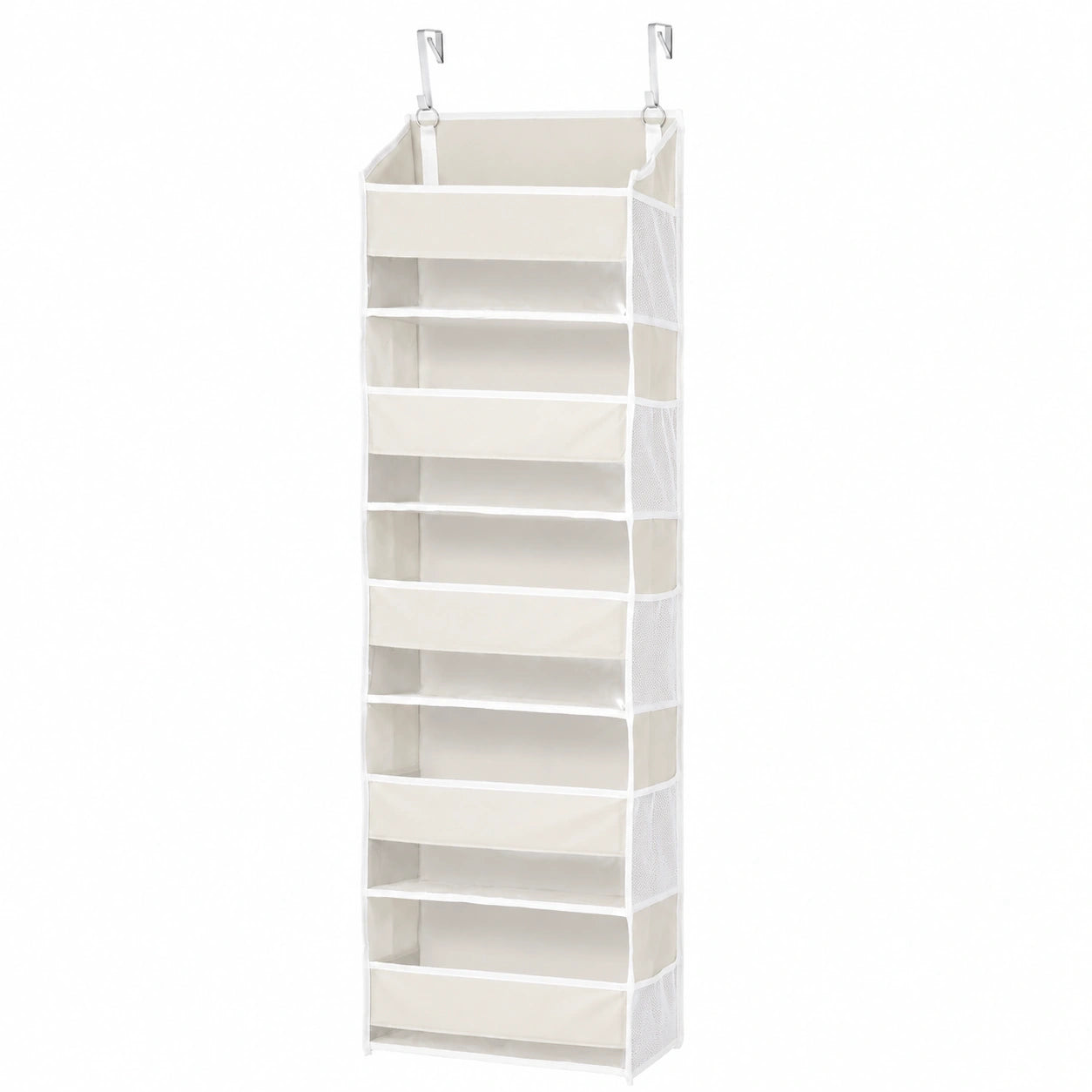ULG Hängender Türorganizer mit 15 Taschen, 20 kg Tragkraft, für Schlafzimmer, Bad und Küche, Beige