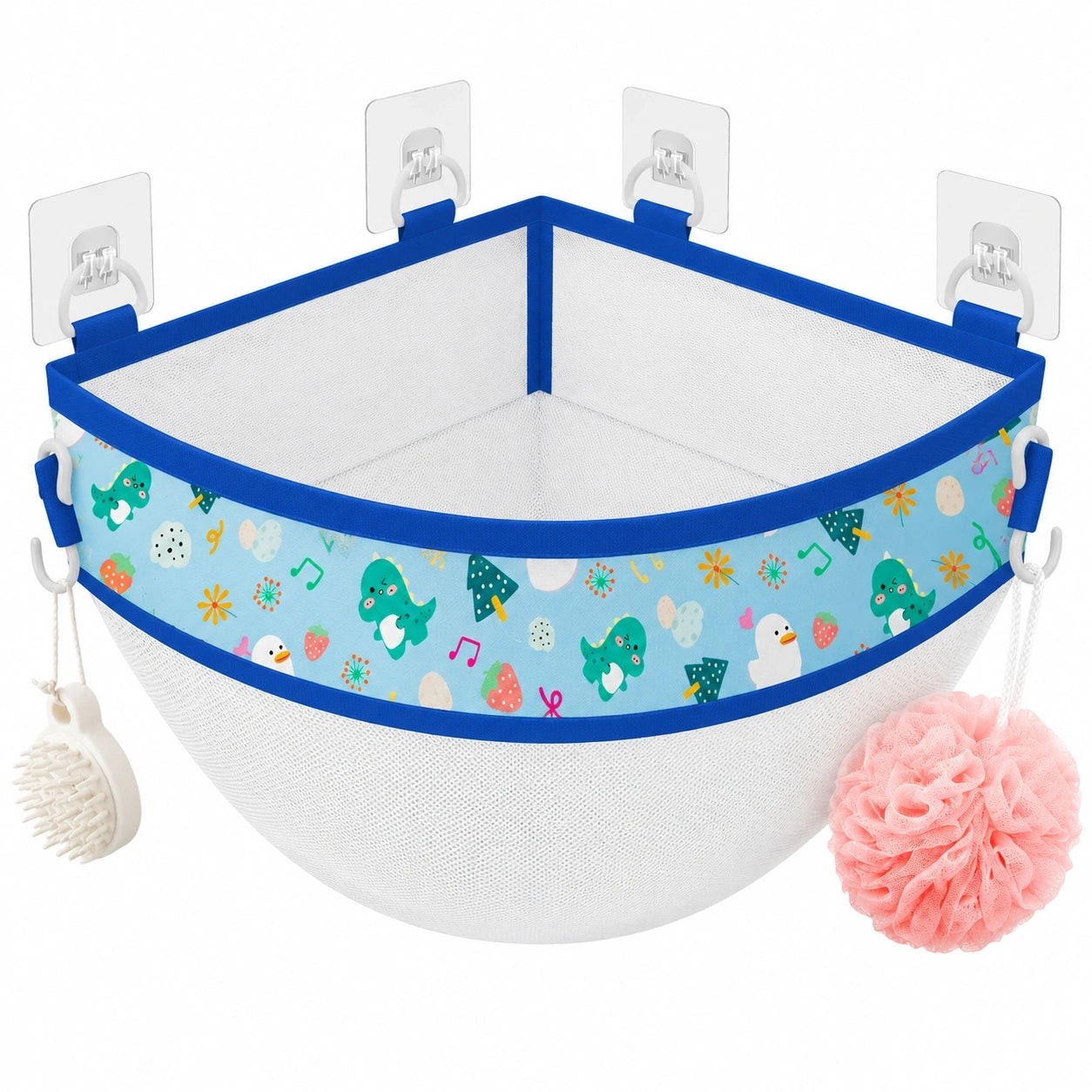 Eck-Badewannenorganizer mit Dinosaurier-Druck, 16,35L – Ideal für Babyspielzeug