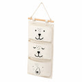 Wandorganizer mit 3 Stofftaschen, faltbar und platzsparend