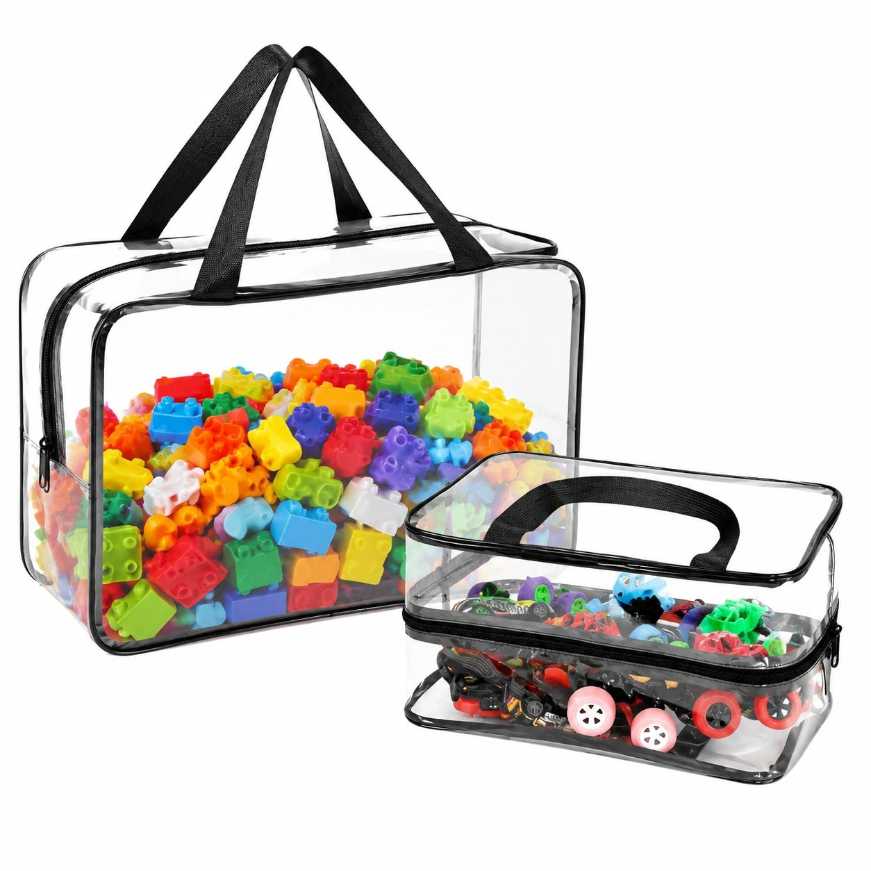 Langlebige Klarsicht-Reisetasche mit Griff - Großer Kunststoff-Organizer für Reisen und Heimbedarf
