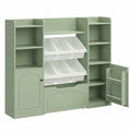 FOREHILL Kindermöbel Set: Regal mit 6 Boxen und Bücherregal aus Holz