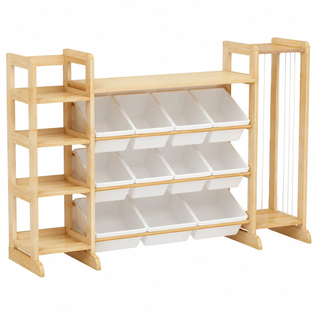 Kinder Holz Spielzeugregal mit 5 Ebenen und 8 Boxen für Schlafzimmer oder Spielzimmer