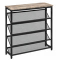 CHOEZON Schuhregal, 5 Ebenen, schmaler Schuhschrank, platzsparende Schuhaufbewahrung für Flur und Garderobe, Greige/Schwarz
