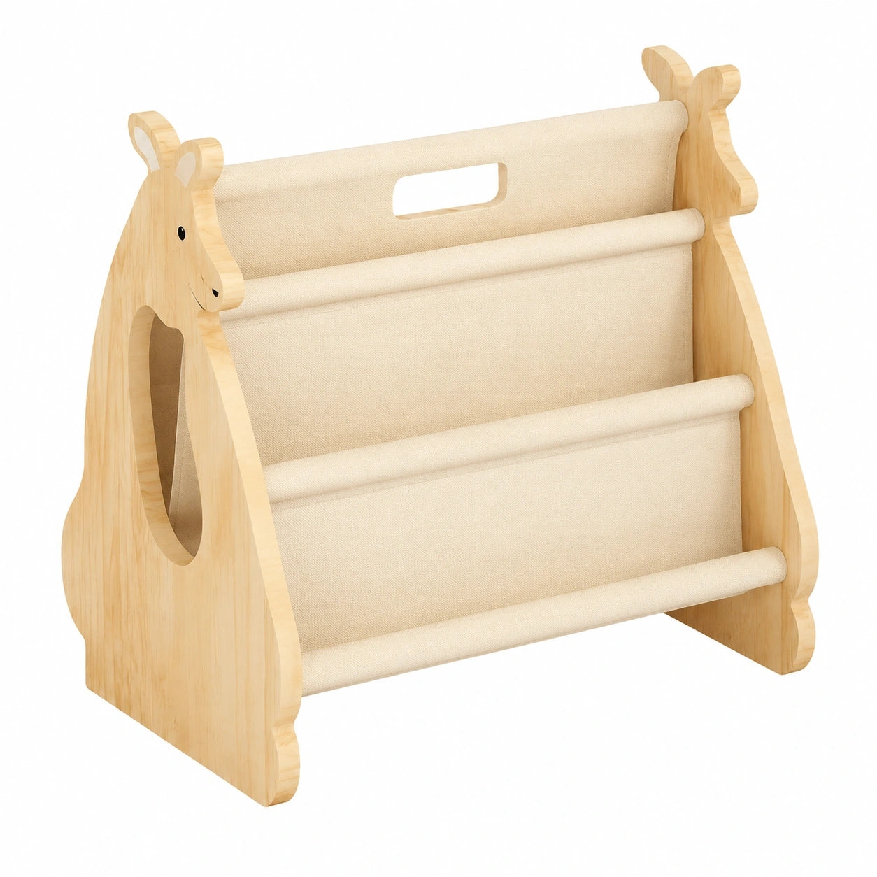 Holz-Kinderbücherregal, Spielzeug- und Buchorganisator für Kinderzimmer
