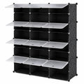 HOMIDEC Schuhregal, platzsparender 7-stufiger Kunststoff-Schuhschrank für Flur und Schlafzimmer
