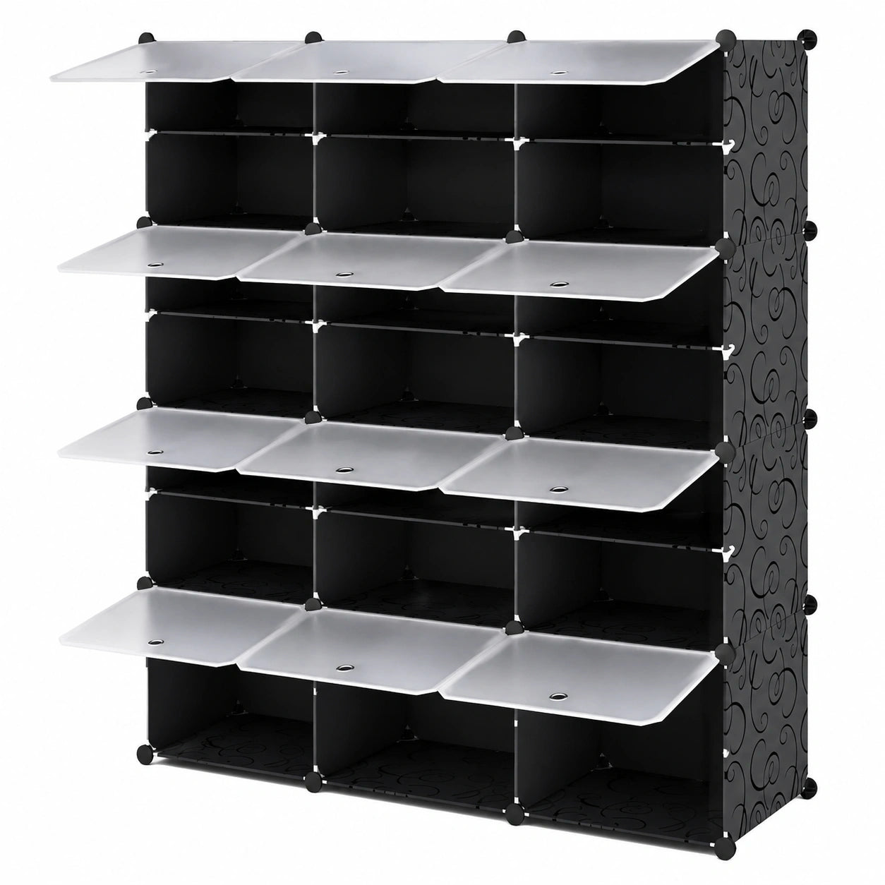 HOMIDEC Schuhregal, platzsparender 7-stufiger Kunststoff-Schuhschrank für Flur und Schlafzimmer